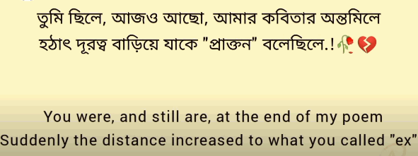 Romantic Fb Caption In Bengali and English -(রোমান্টিক ক্যাপশন)