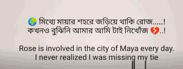 Sad Fb Caption In Bengali and English-দুঃখজনক ক্যাপশন