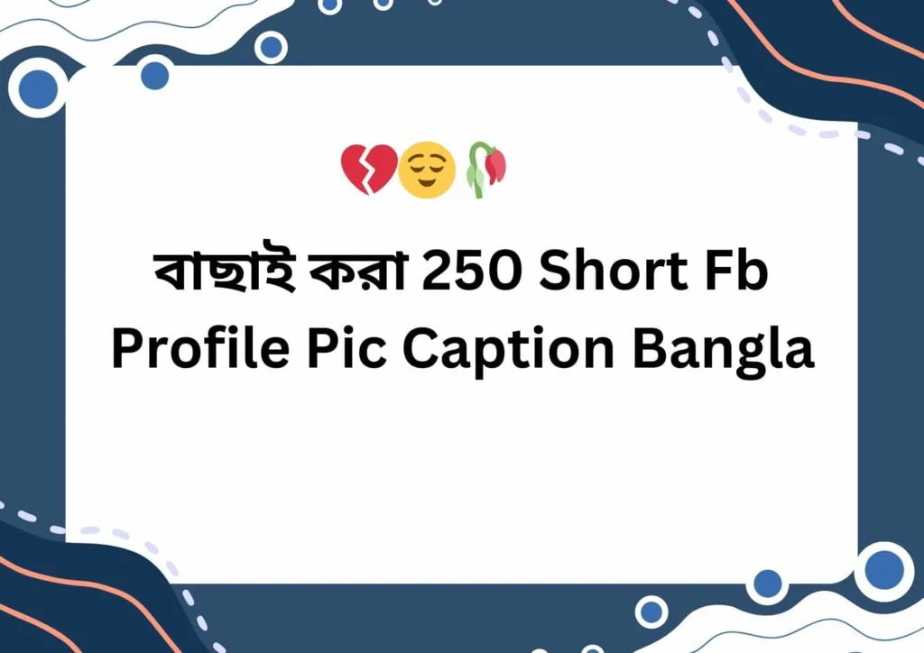 বাছাই করা 250 Short Fb Profile Pic Caption Bangla